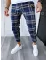Pantaloni barbati casual regular fit in carouri B1741 B1-7 Pantaloni barbati casual regular fit in carouri B1741 B1-7